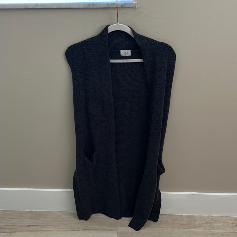 Wilfred Charcoal Open Front Cardigan
